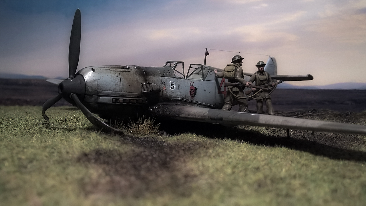 Bf-109 E Crash Landing