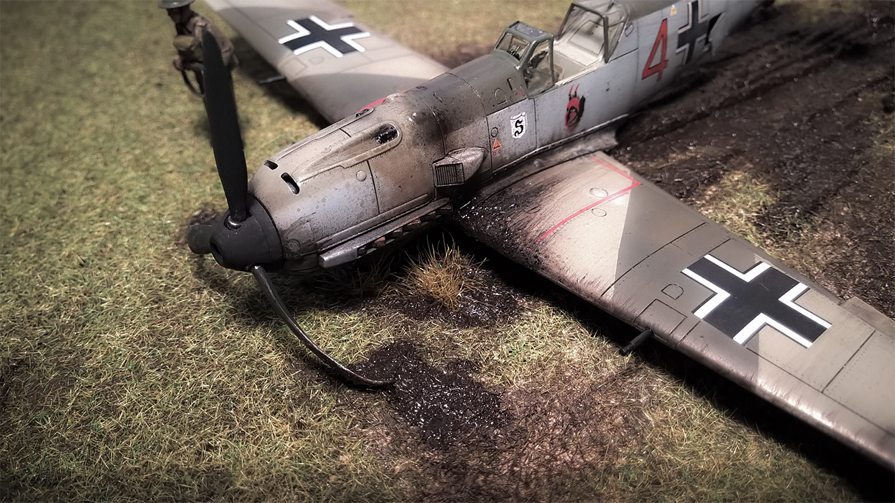 Bf-109 E crash landing
