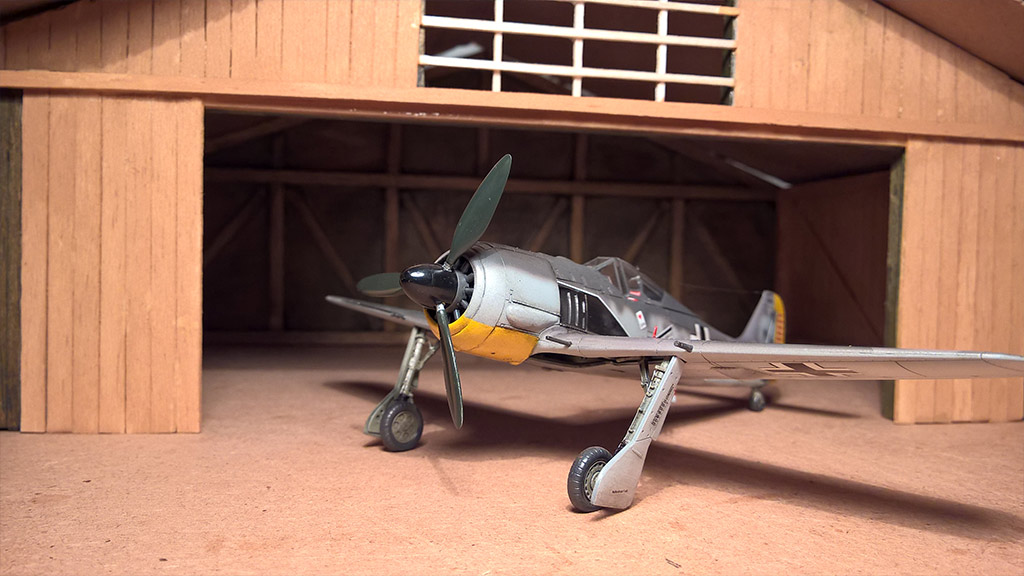 Hangar with aircraft in situ