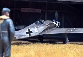 Mit Figur in 1/48 von Dragon "Luftwaffe Day Fighter Crew and Equipment" #5532