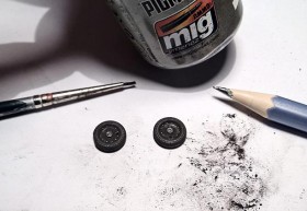 Graphit und mig Pigmente für die Räder